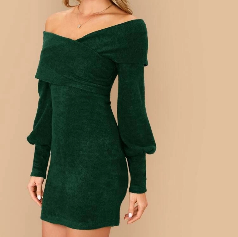 SALE!! Off Shoulder Bodycon Dress - Picture 2 of 8